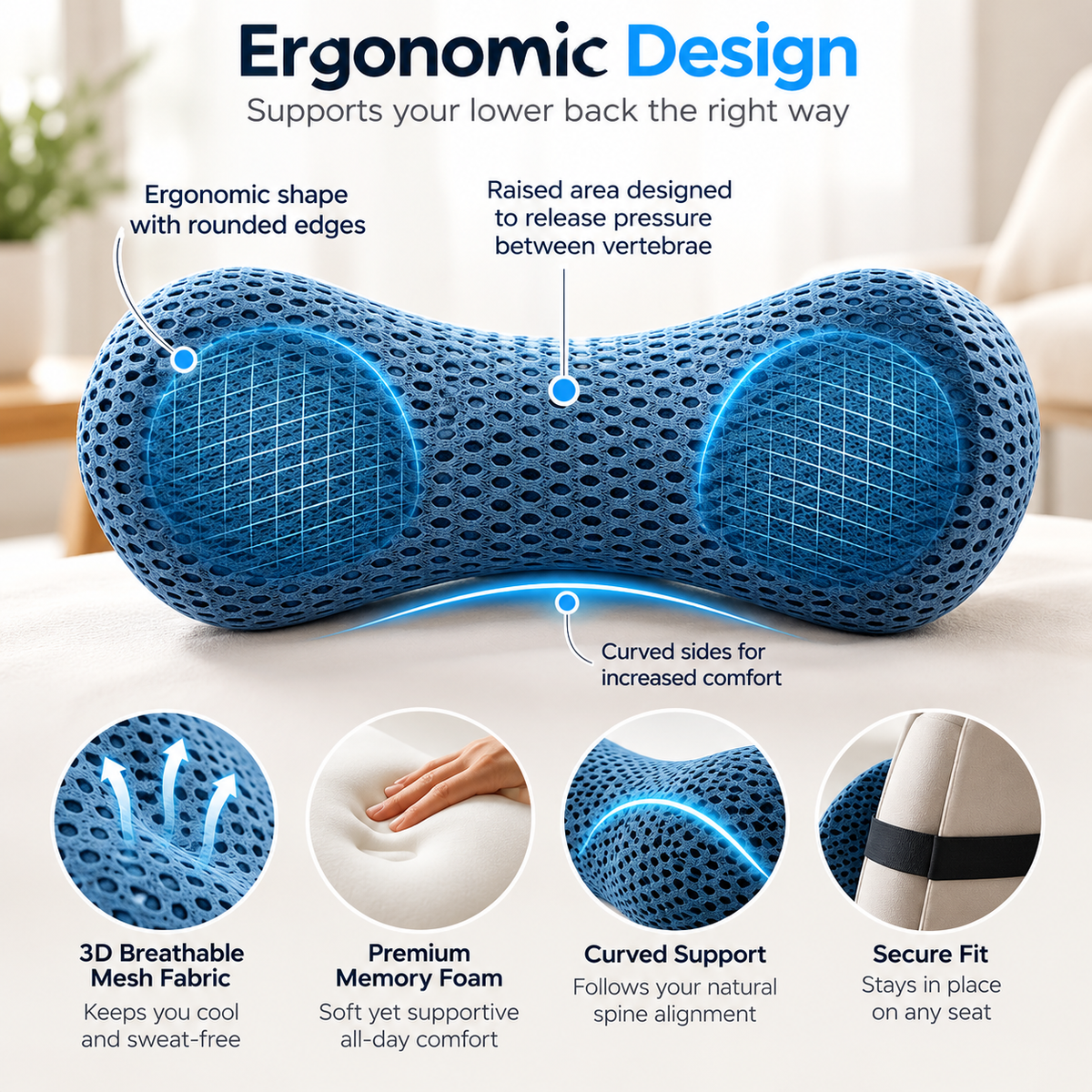 Zoraliq — Ergonomic Lumbar Support Pillow